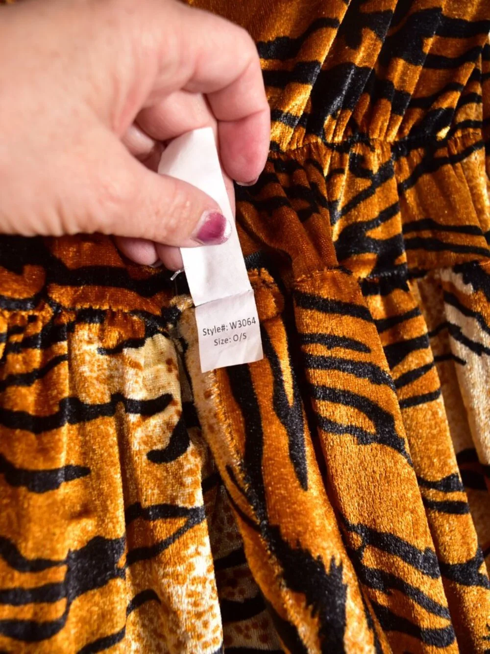 Tiger Girl Dress Costume Childs Size Large With Tail
